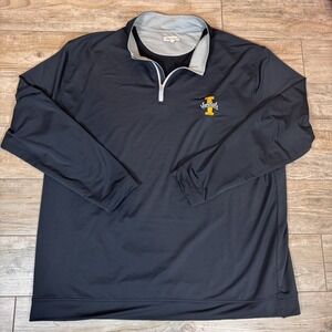 Peter Millar University of Idaho Vandals Quarter Zip Pullover Men's 4XT Black